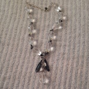 Elegant Faceted Crystal 925 Necklace